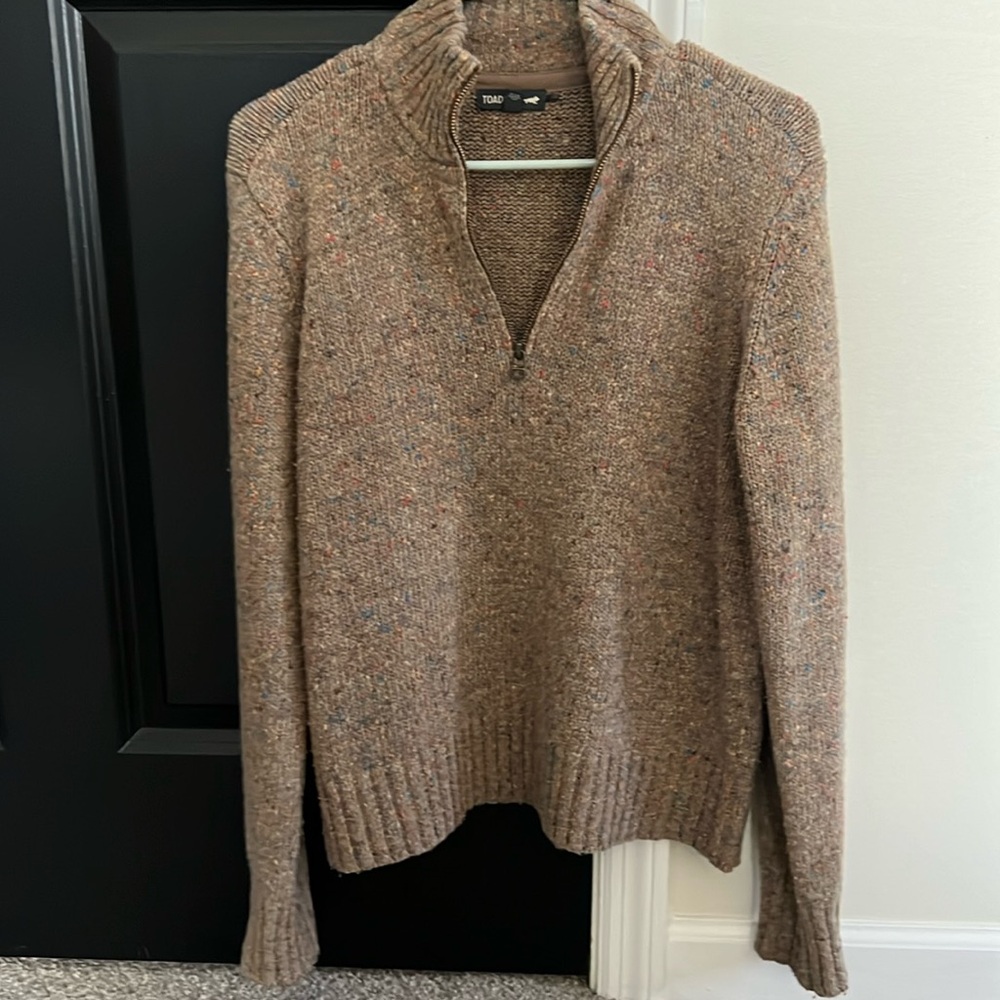 Toad & Co Wilde Quarter zip Sweater. Sz M